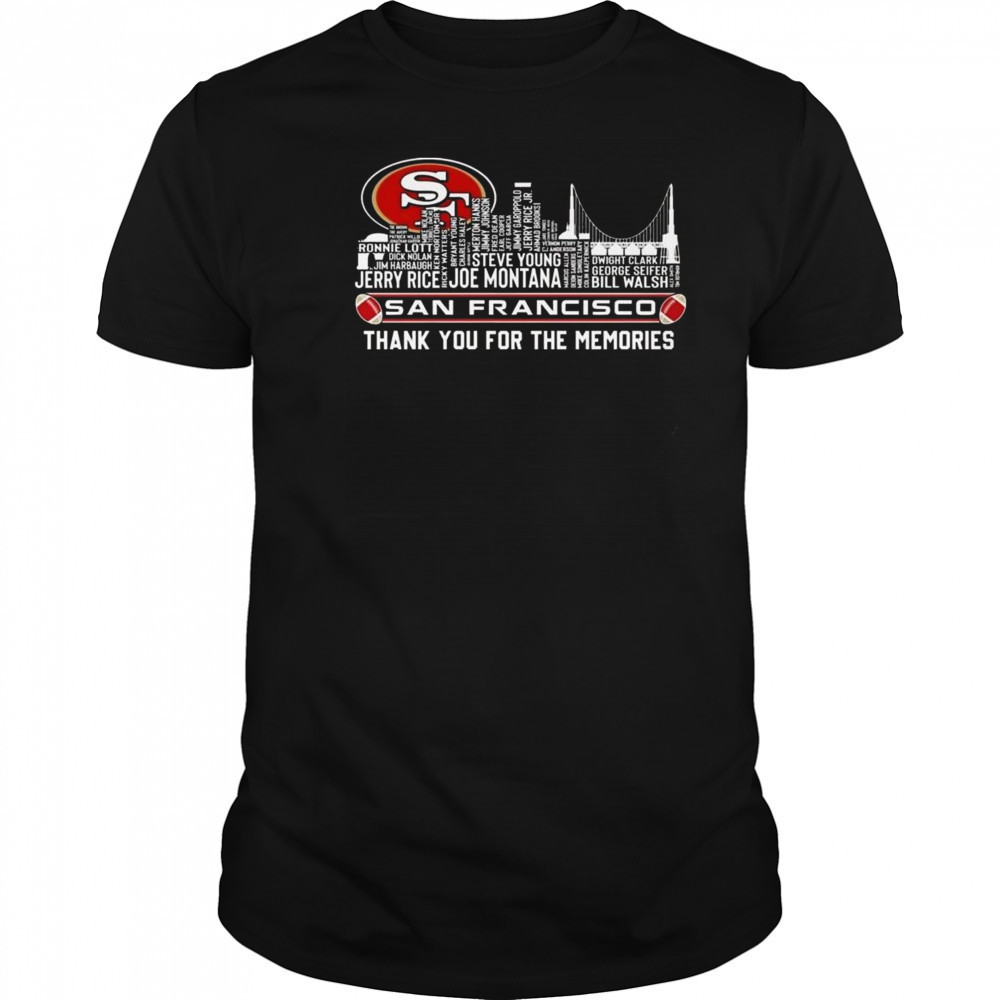 San Francisco 49ers NFL Thank You For The Memories Skyline Name 2025 Shirt