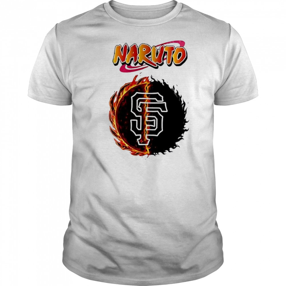 San francisco giants mlb collab naruto and sasuke 2025 baseball shirt