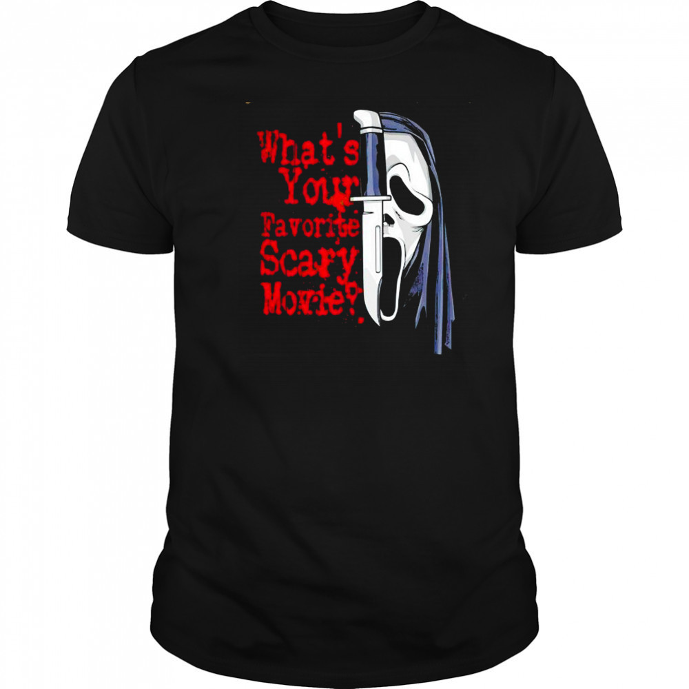 Scream Ghostface and his knife Scary Movie Ghost shirt