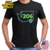 Seattle Sounders FC 206 Area Code State shirt