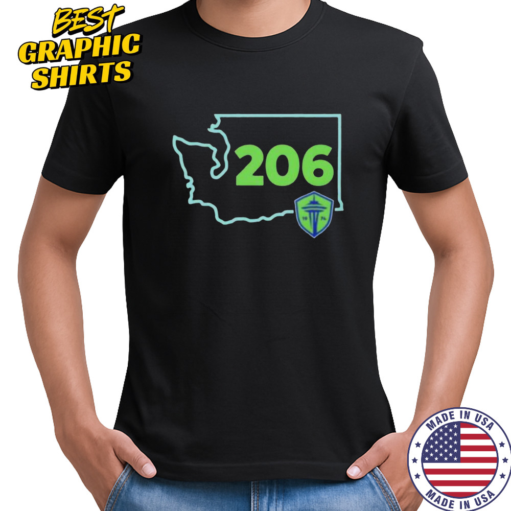 Seattle Sounders FC 206 Area Code State shirt