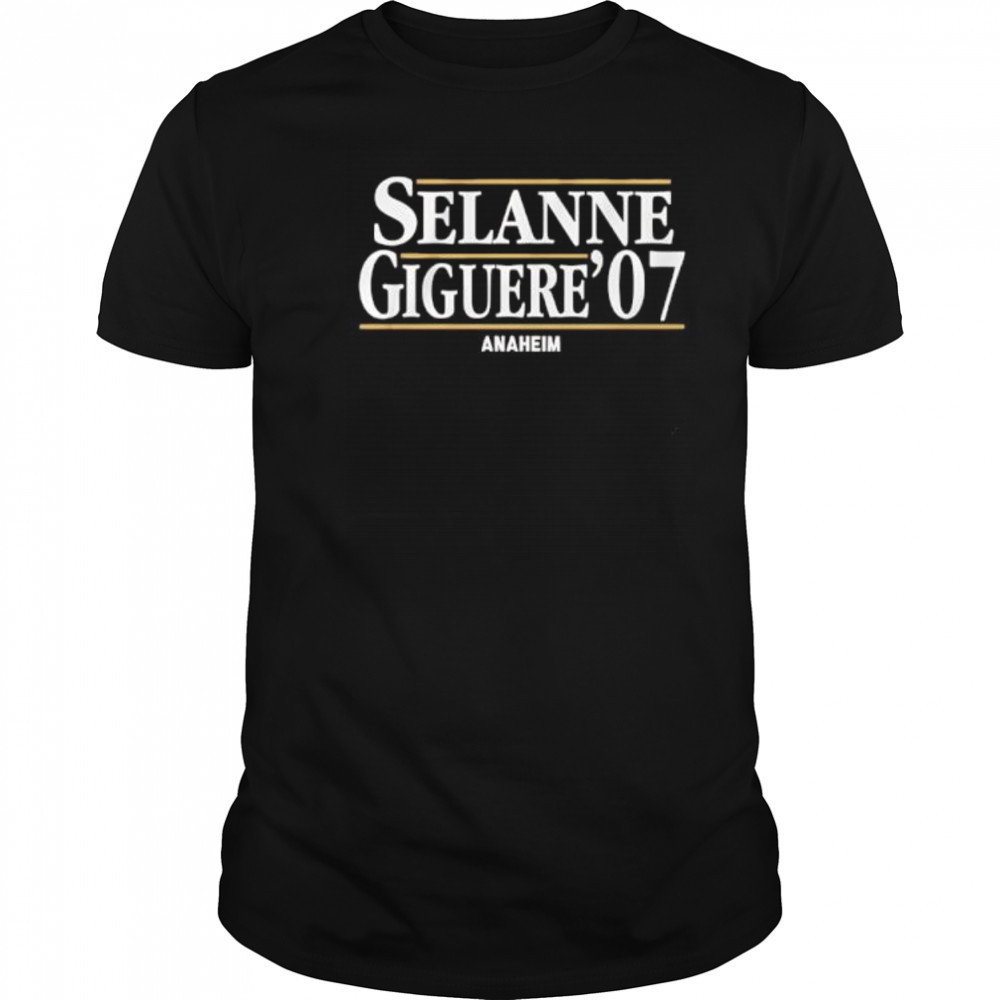 Selanne-Giguere ’07 Anaheim shirt