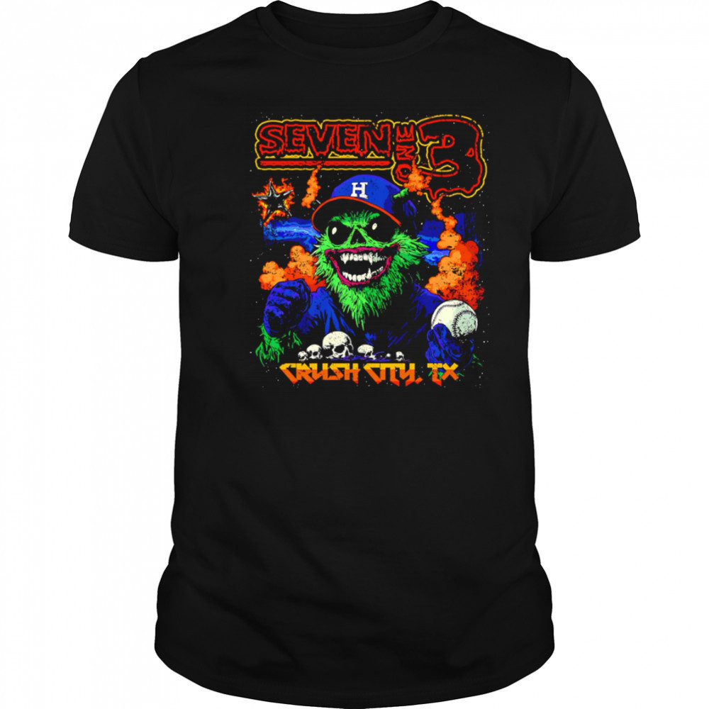 Seven one 3 Crush City Concert mascot monster Houston Astros T shirt