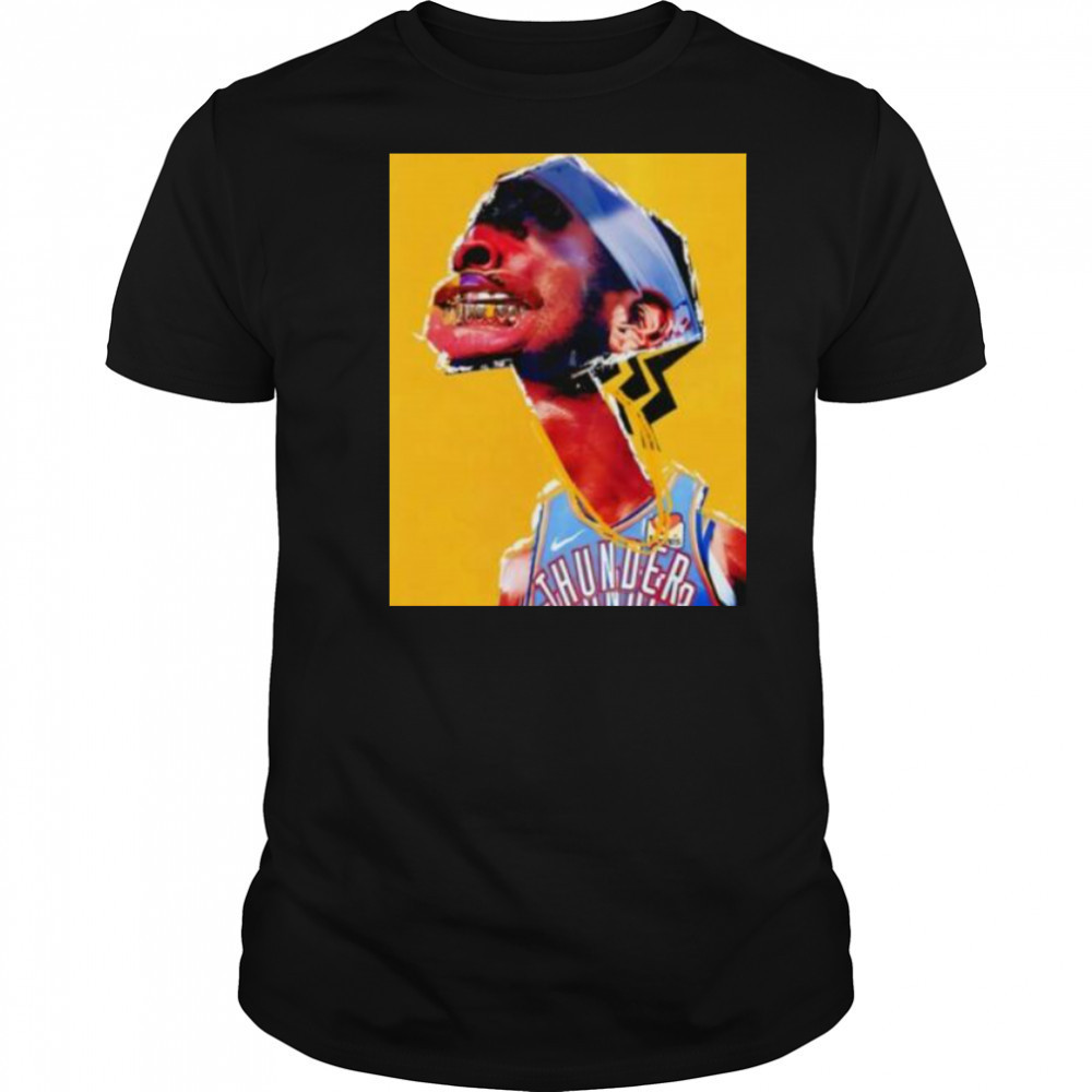 Shai Gilgeous Alexander grillz Oklahoma City Thunder Basketball art shirt