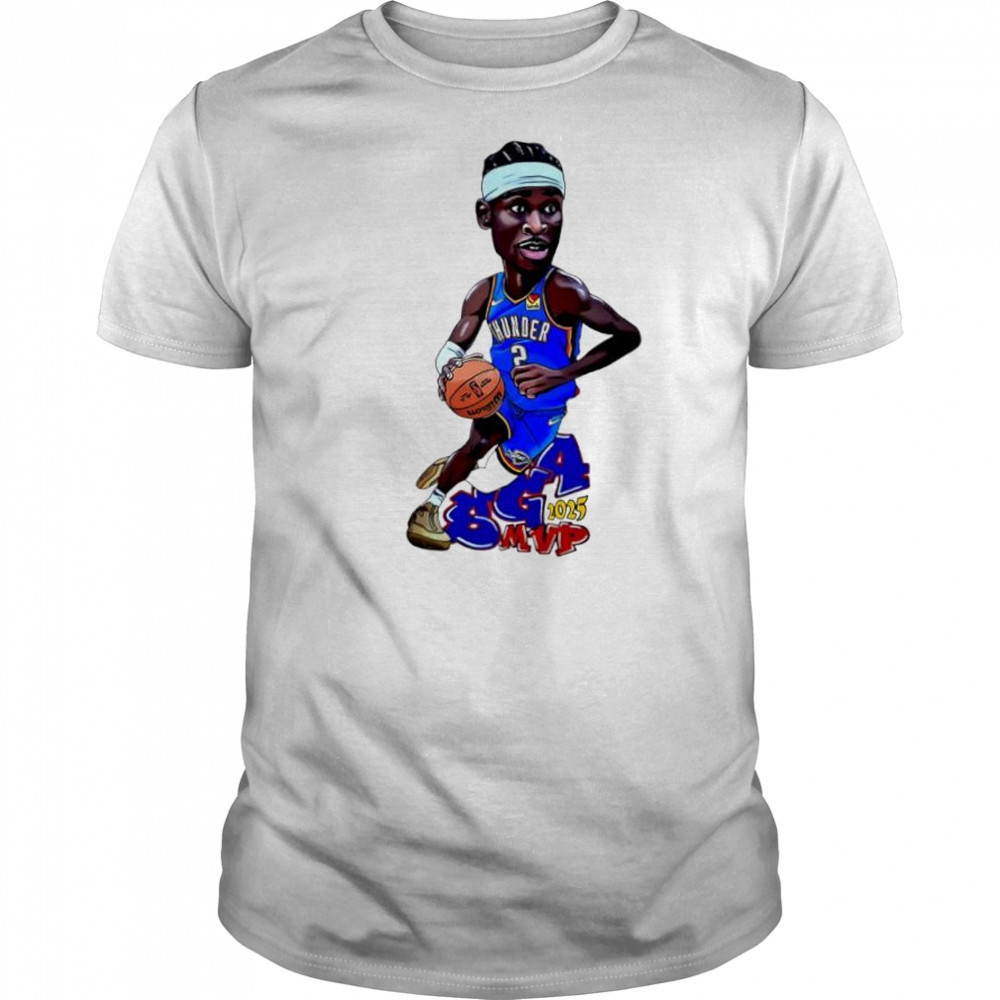 Shai Gilgeous-Alexander OKC Thunder Art jersey cartoon shirt