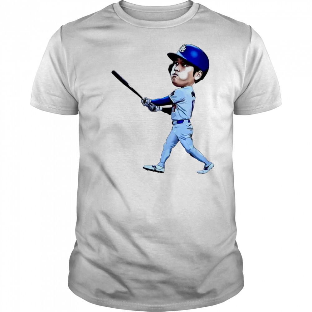 Shohei Ohtani Art Los Angeles Dodgers jersey cartoon shirt