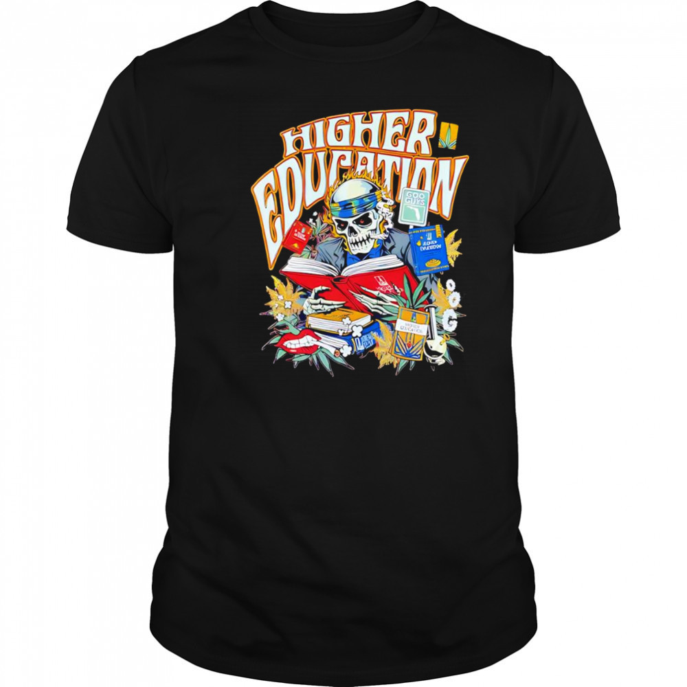Skeleton Higher Education graphic shirt