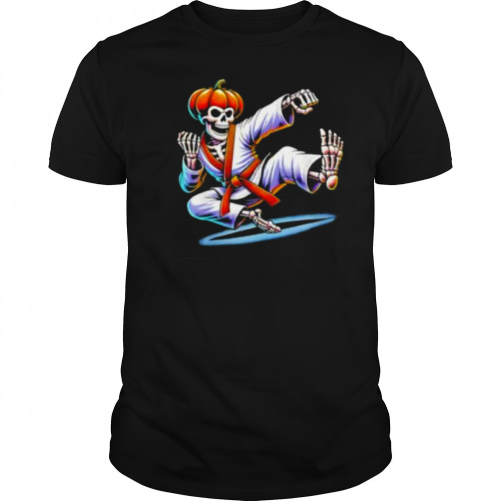 Skeleton Karate Halloween 2025 shirt