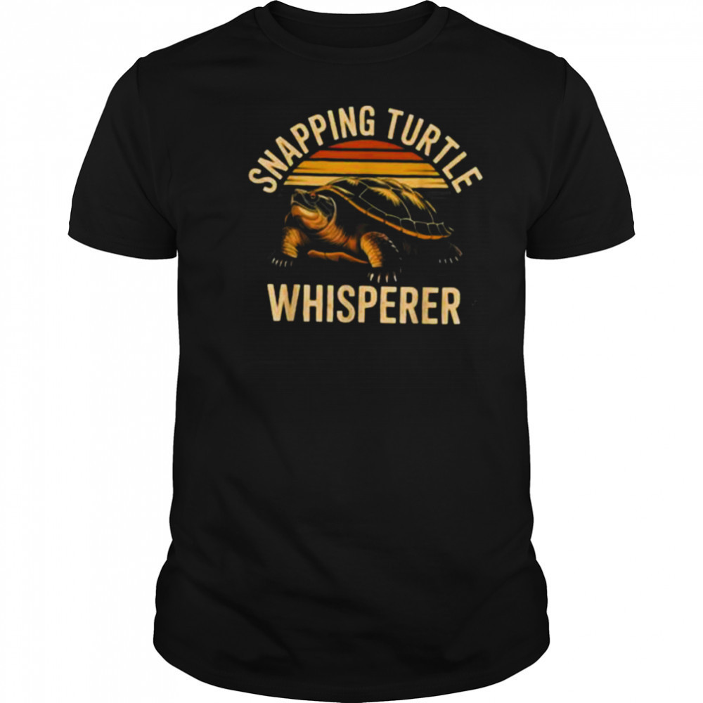 Snapping Turtle Whisperer Funny Vintage Reptile Animal Shirt