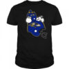 Snoopy And Woodstock Resting On Baltimore Ravens Helmet Shirt