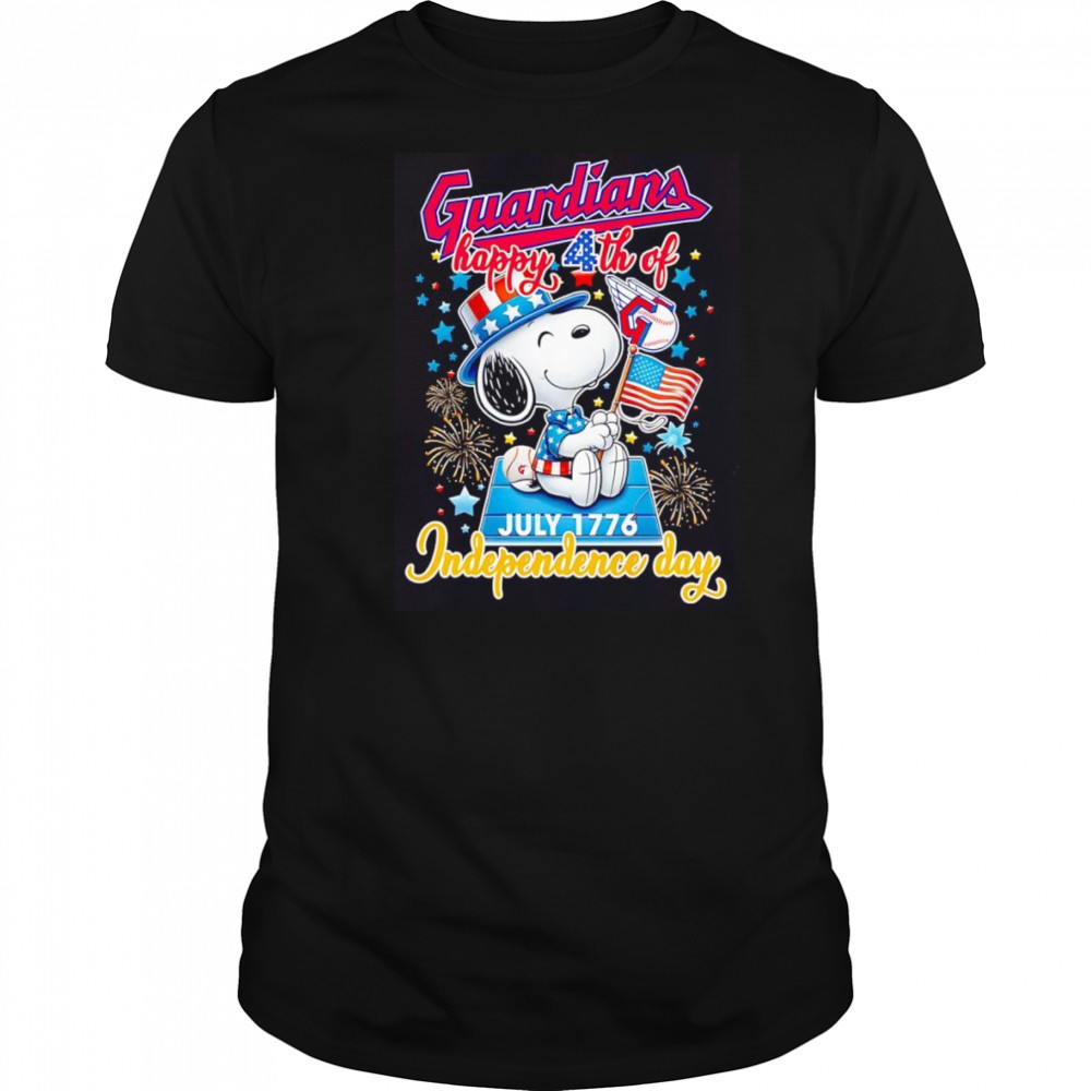 Snoopy Cleveland Guardians Happy 4th of July 1776 Independence day shirt