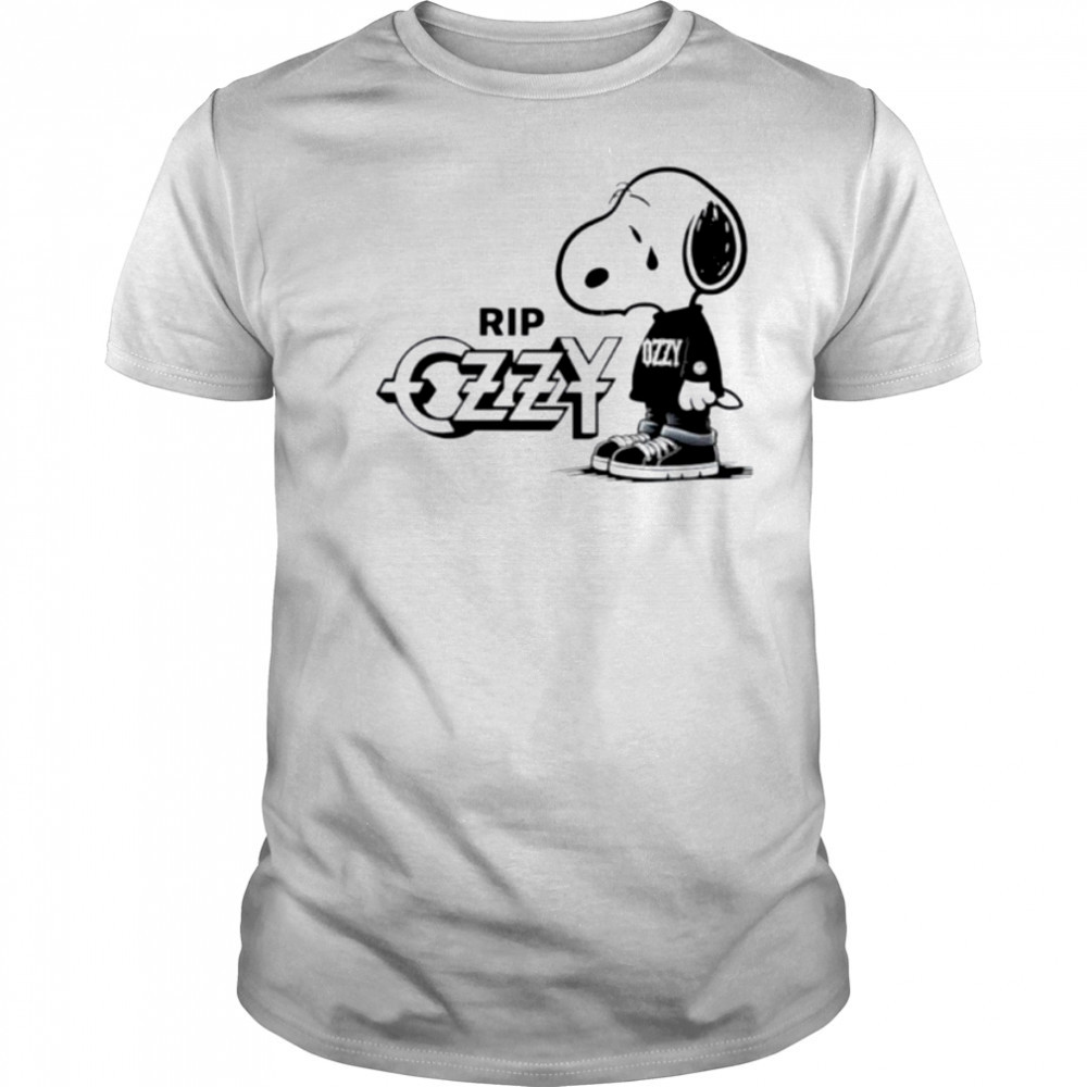 Snoopy cry RIP Ozzy Osbourne logo shirt