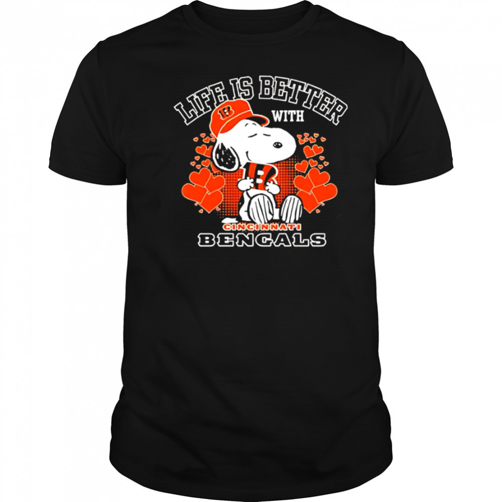 Snoopy Life Is Better With Cincinnati Bengals shirt