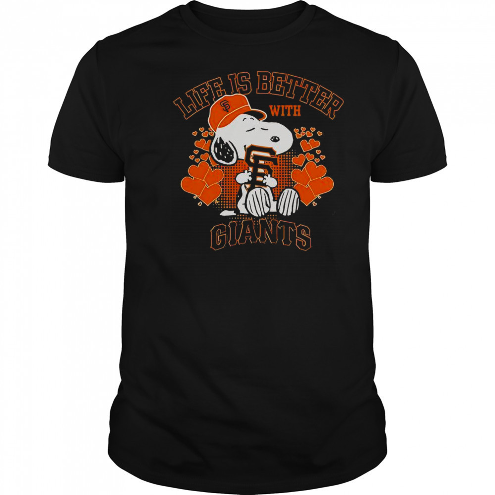 Snoopy Life Is Better With Giants T-Shirt