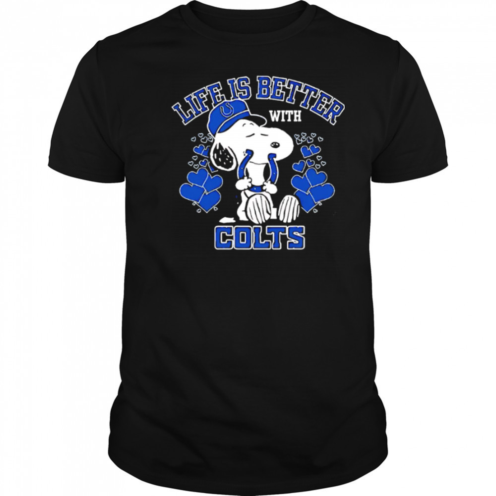 Snoopy Life Is Better With Indianapolis Colts shirt