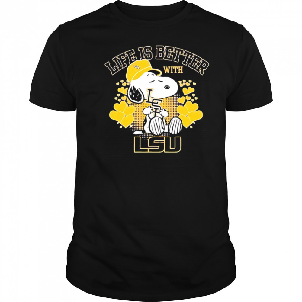 Snoopy Life is better with LSU shirt
