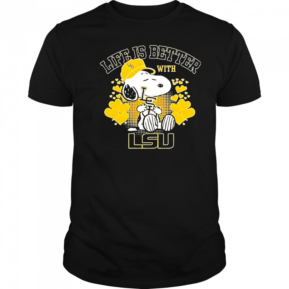 Snoopy Life Is Better With LSU T-Shirt