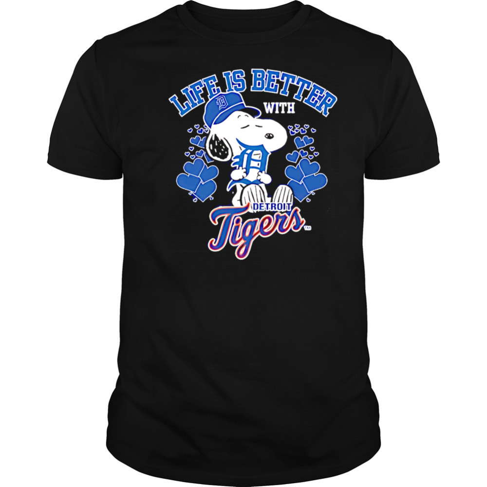 Snoopy Life is better with Tigers shirt