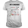 Snoopy My 4 Moods I Need Coffee I Need A Nap I Need A Vacation T-Shirt