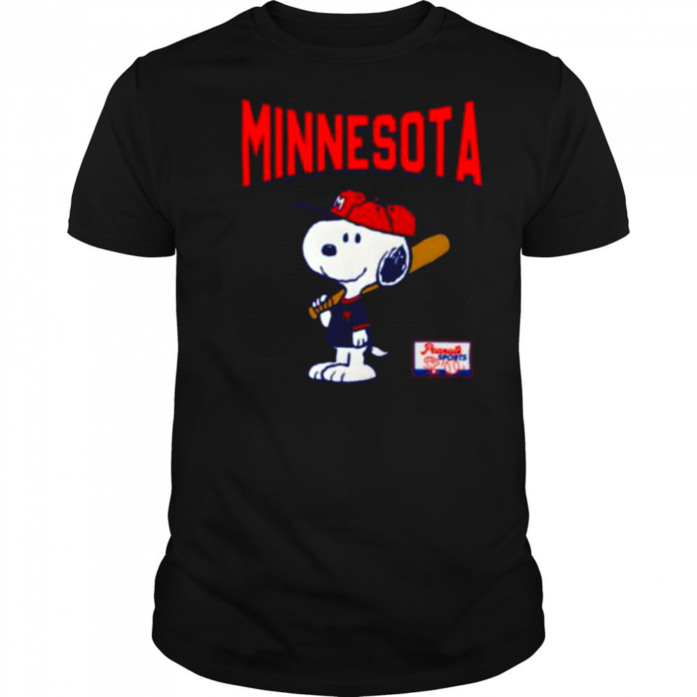 Snoopy Peanuts Ripple Junction Minnesota Baseball shirt
