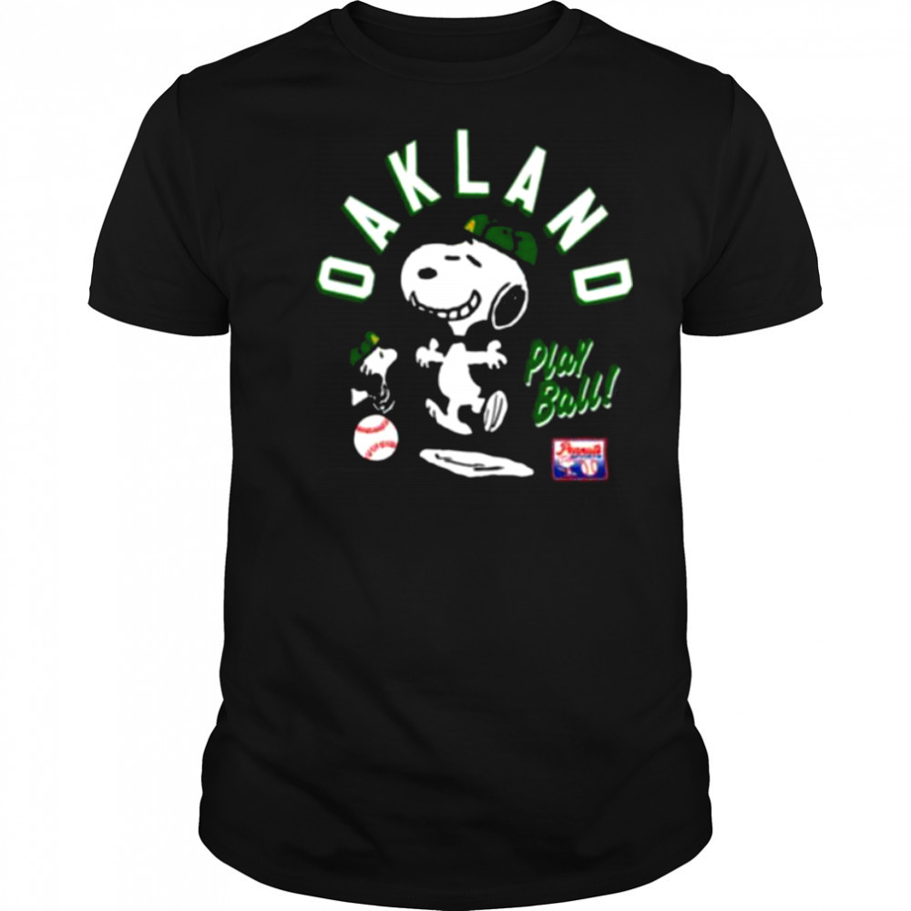 Snoopy Peanuts Ripple Junction Oakland Baseball