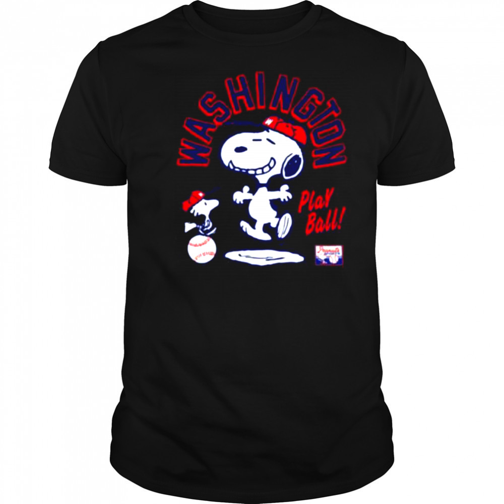 Snoopy Peanuts Ripple Junction Washington Baseball shirt