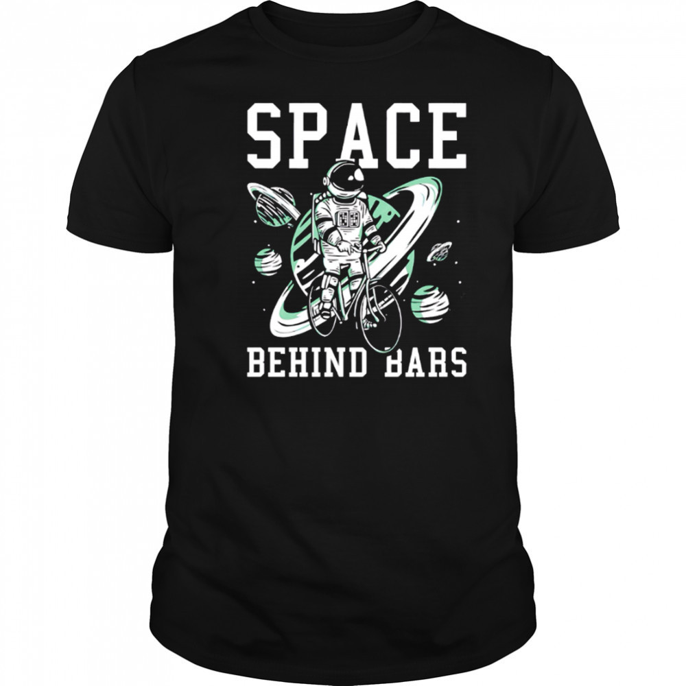Space Behind Bars Bicycle Astronaut Graphic shirt