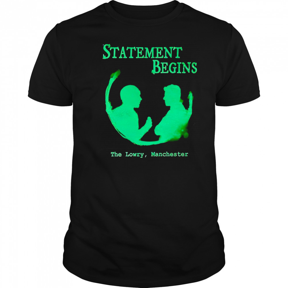 Statement begins the lowry Manchester shirt