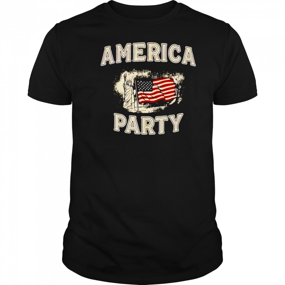 Statue Of Liberty Usa Flag America Party shirt