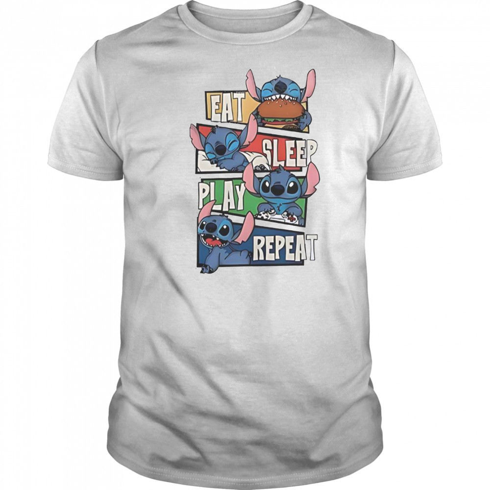 Stitch Eat Sleep Play Repeat T-Shirt