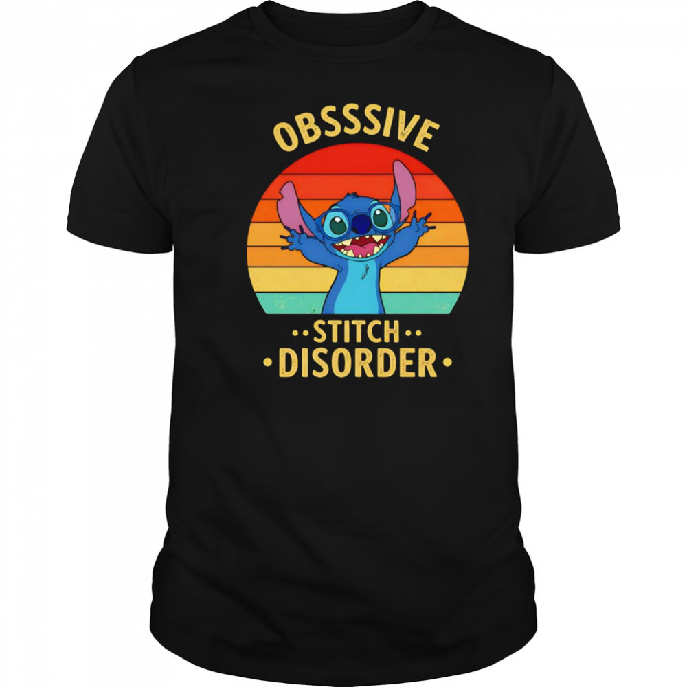 Stitch obsessive disorder retro shirt