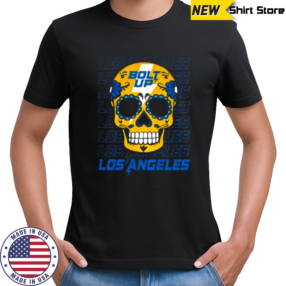 Sugar Skull Bolt Up Los Angeles Chargers MLB baseball 2025 gift for fans shirt