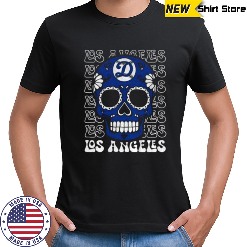Sugar Skull Los Angeles Dodgers MLB baseball 2025 gift for fans shirt