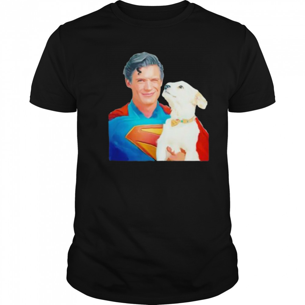 Superman Clark Kent and Dog Krypto shirt