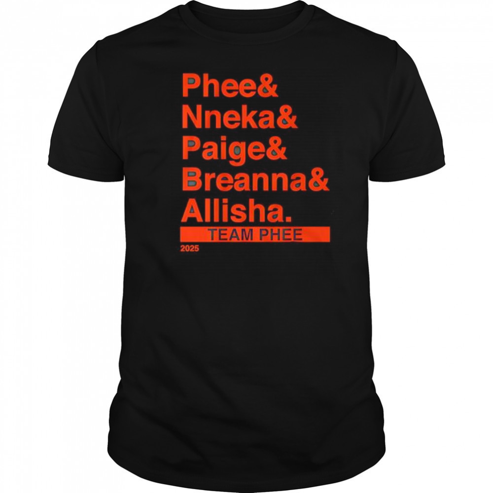 Team Phee Lineup Ampersand 2025 shirt
