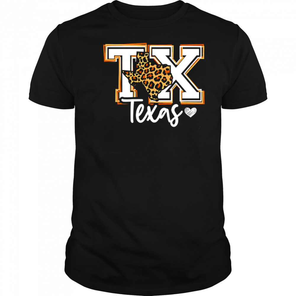 Texas leopard print tx graphic western style shirt