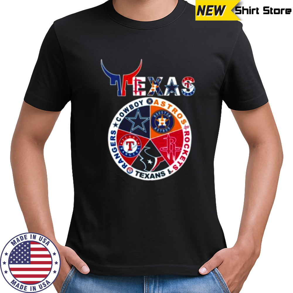 Texas Sports Teams Logo Cowboys x Astros x Rockets x Texans x Rangers Shirt