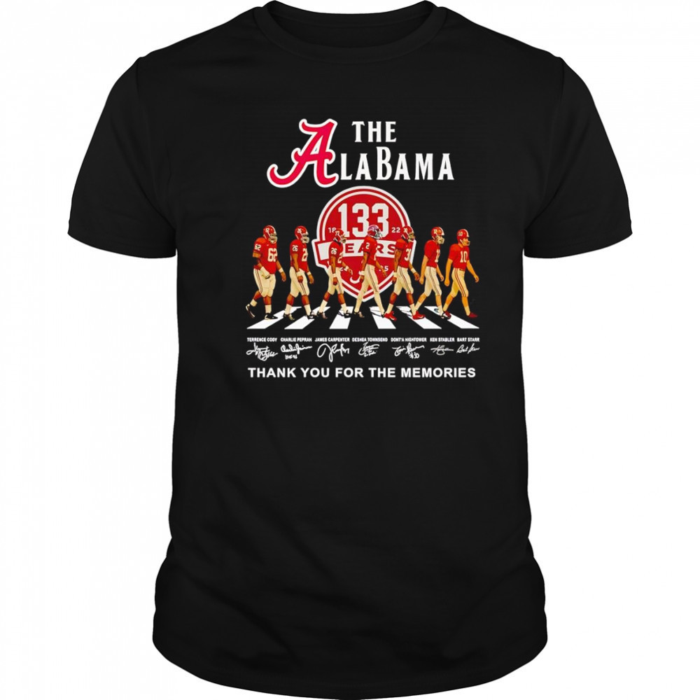 The Alabama 133 years thank you for the memories shirt