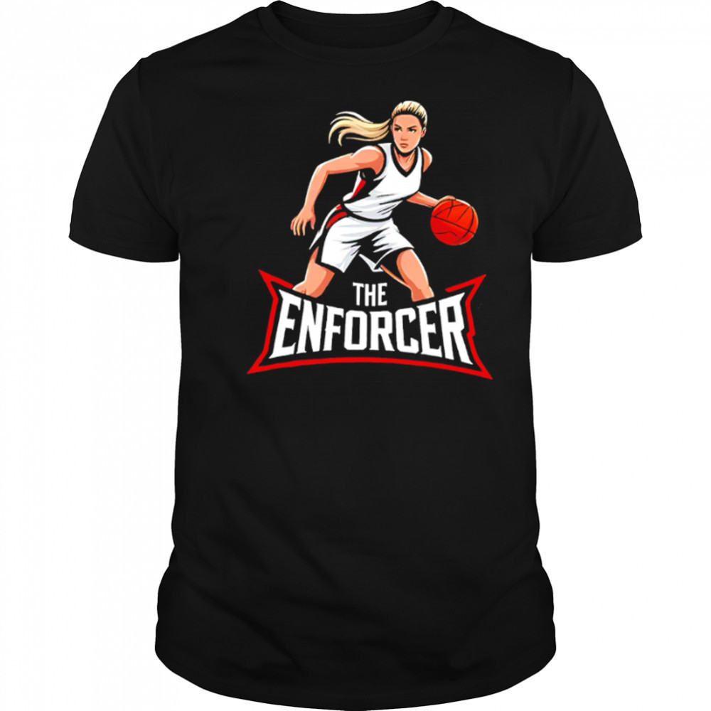 The Enforcer Bold Blonde Basketball Graphic shirt
