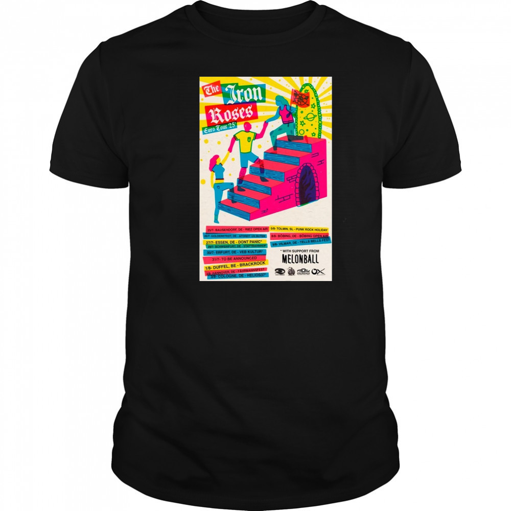 The Iron Roses Euro Tour Poster T-Shirt