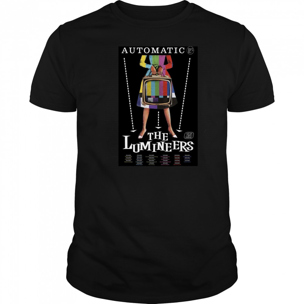 The Lumineers Automatic EU + UK World Tour 2025 Poster Shirt
