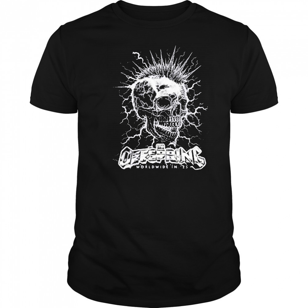 The Offspring Mohawk Skull 2025 Tour T-Shirt