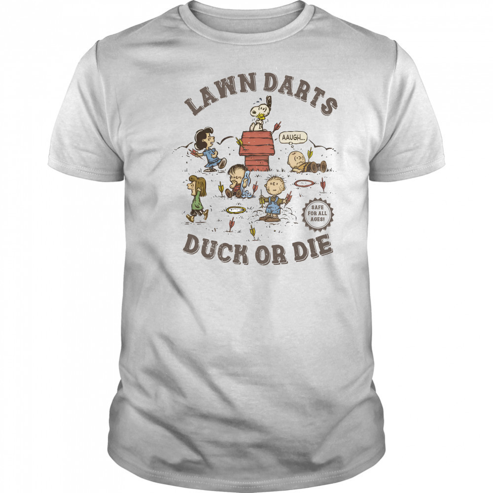 The Peanuts Lawn Darts Duck Or Die 2025 Unisex Shirt