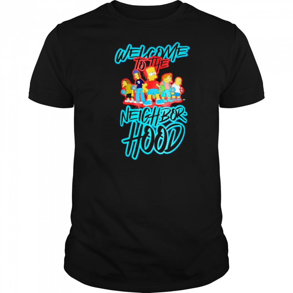The Simpsons Welcome to the Neighborhood cartoon shirt