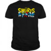 The Smurfs Logo with Smurfs Cast Retro Cartoon Shirt