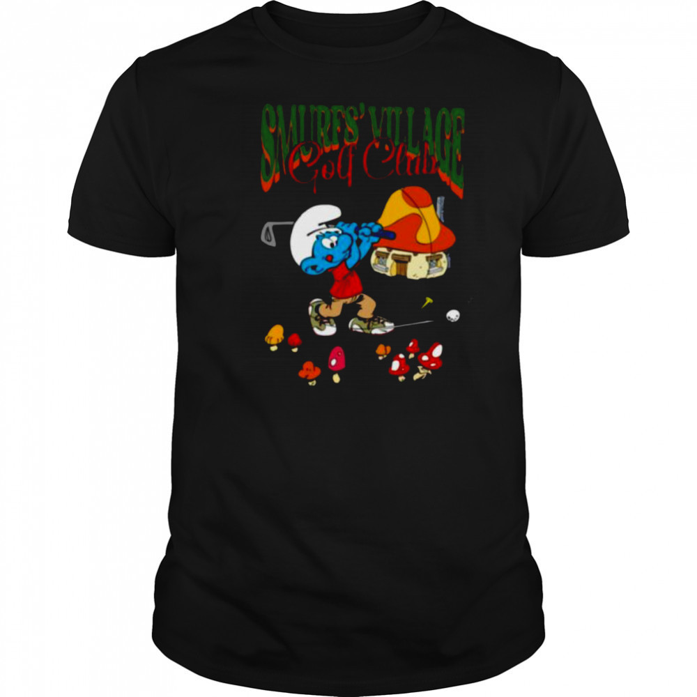 The Smurfs Smurf’s Village Golf Club Retro Cartoon Shirt