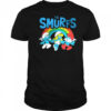 The Smurfs Vintage Rainbow With Characters Cartoon Shirt