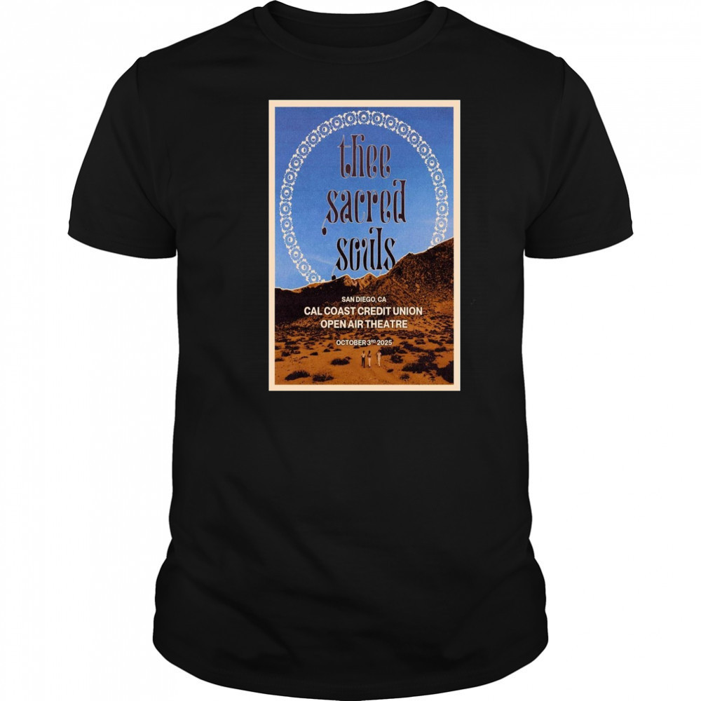 Thee Sacred Souls October 3 2025 San Diego CA Tour Poster T-Shirt