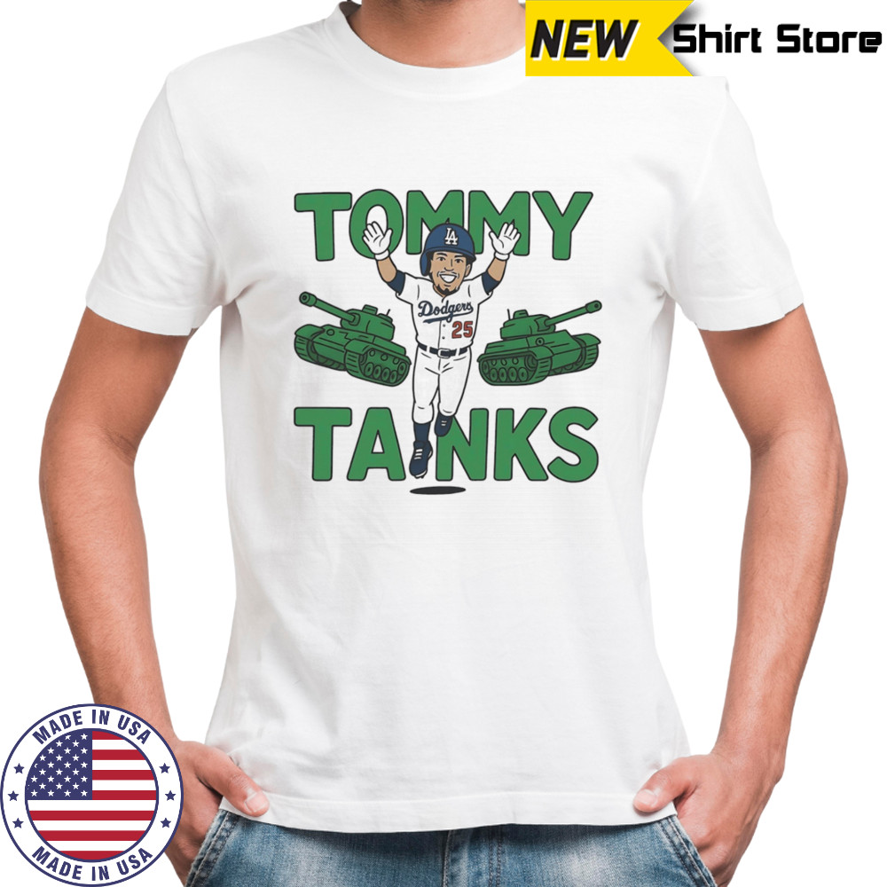Tommy Tanks Los Angeles Dodgers cartoon shirt