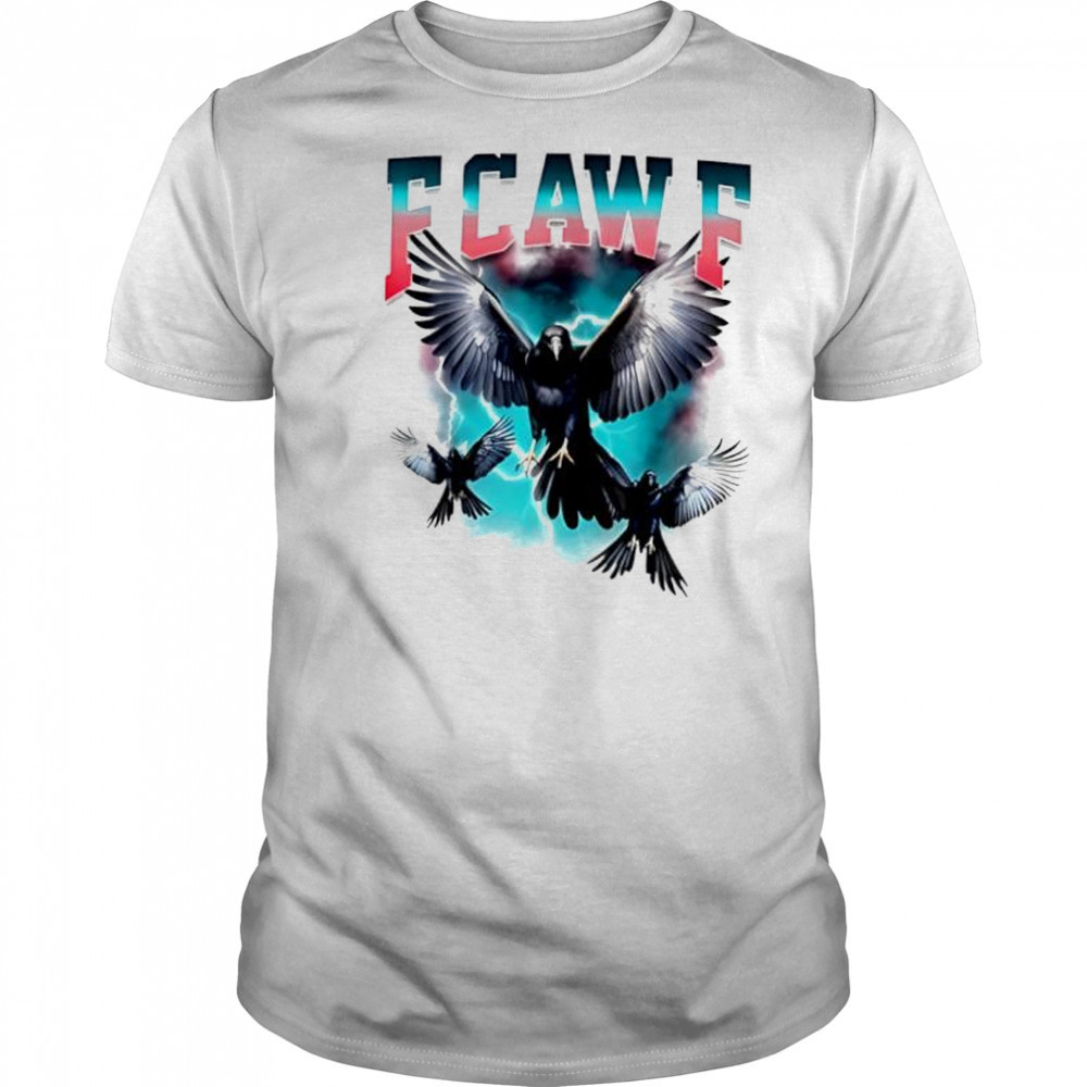 Vintage Raven F-Caw-F Black Crow Black Bird shirt
